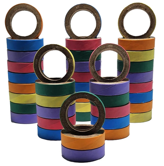 Beak Happy Bird Toys Colorful Small Bagel 1.75"(42 Pack) for Small to Medium Parrots